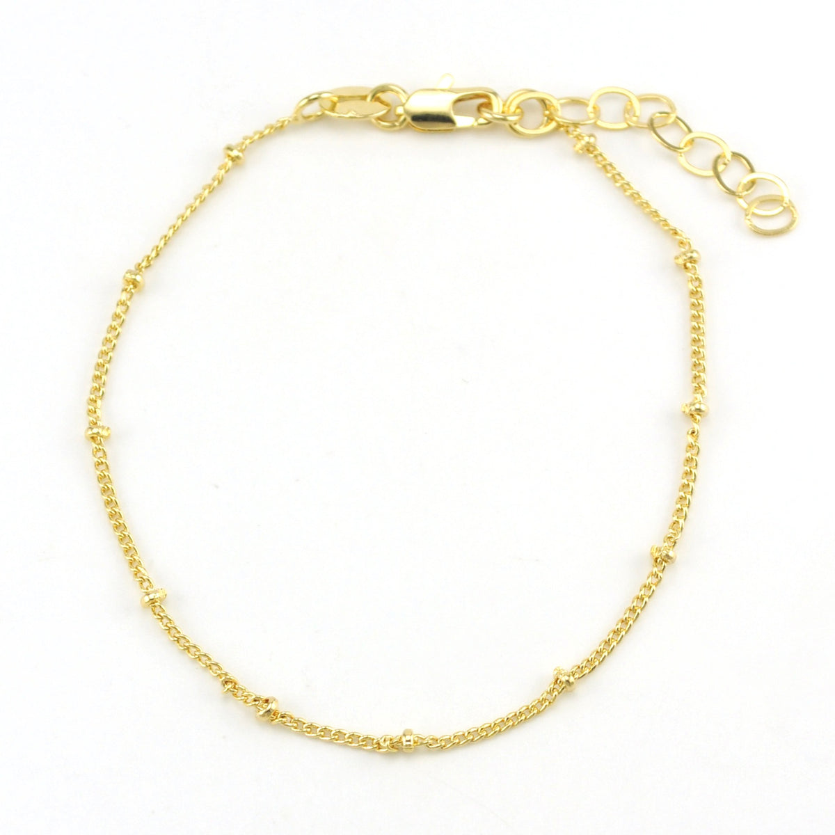 18k Gold Fill Satellite Bracelet with Extender