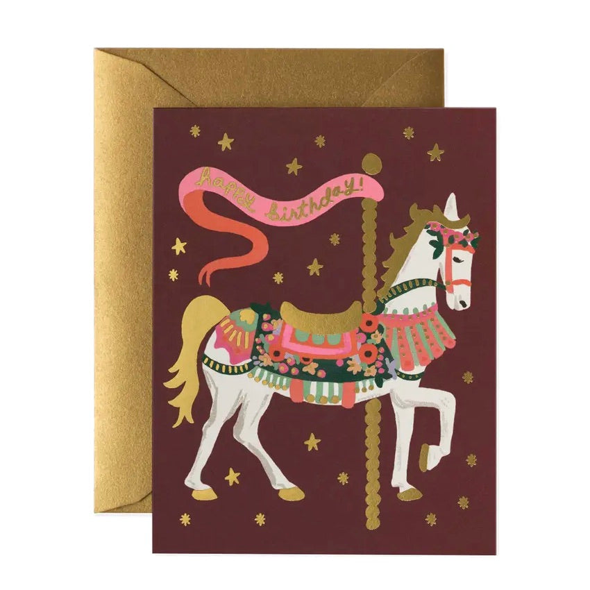 Carousel Birthday Card