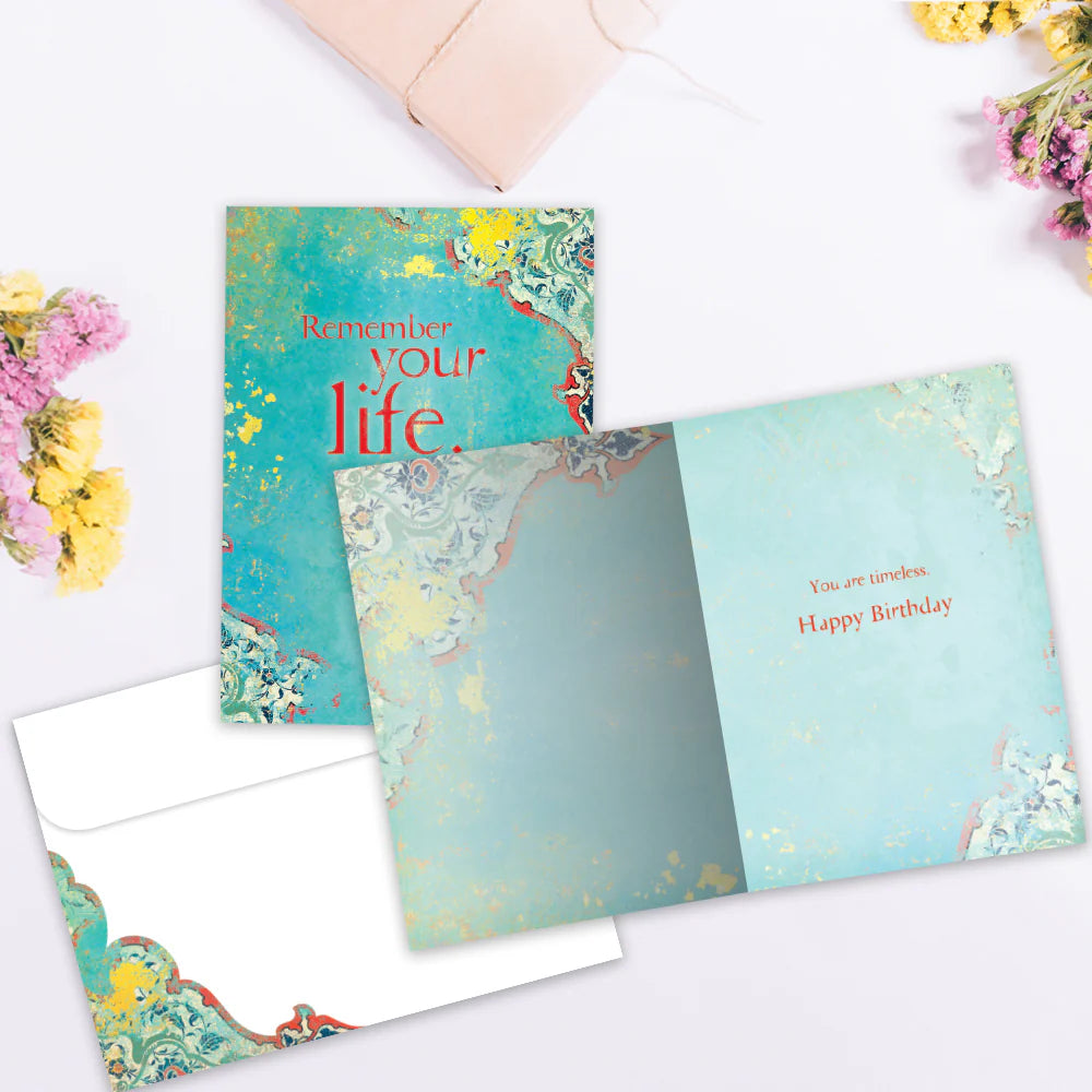 Remember Your Life Birthday card