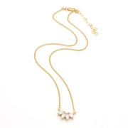 18k Gold Fill Cubic Zirconia Lotus Necklace