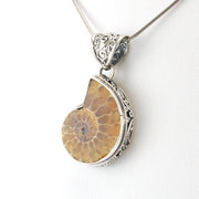 Sterling Silver Ammonite Bali Pendant