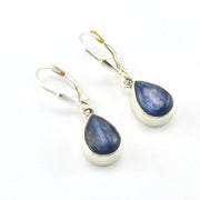 Sterling Silver Kyanite 8x12mm Tear Dangle Earrings