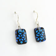 Alt View Glass Dimensional Teal Earrings