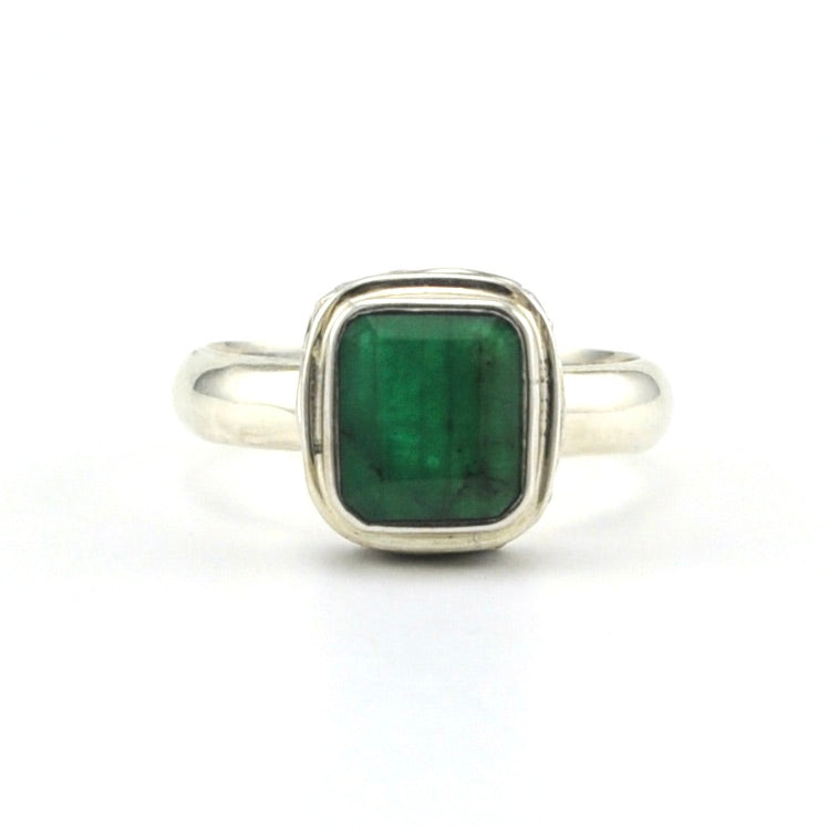 Emerald Square Cut Ring