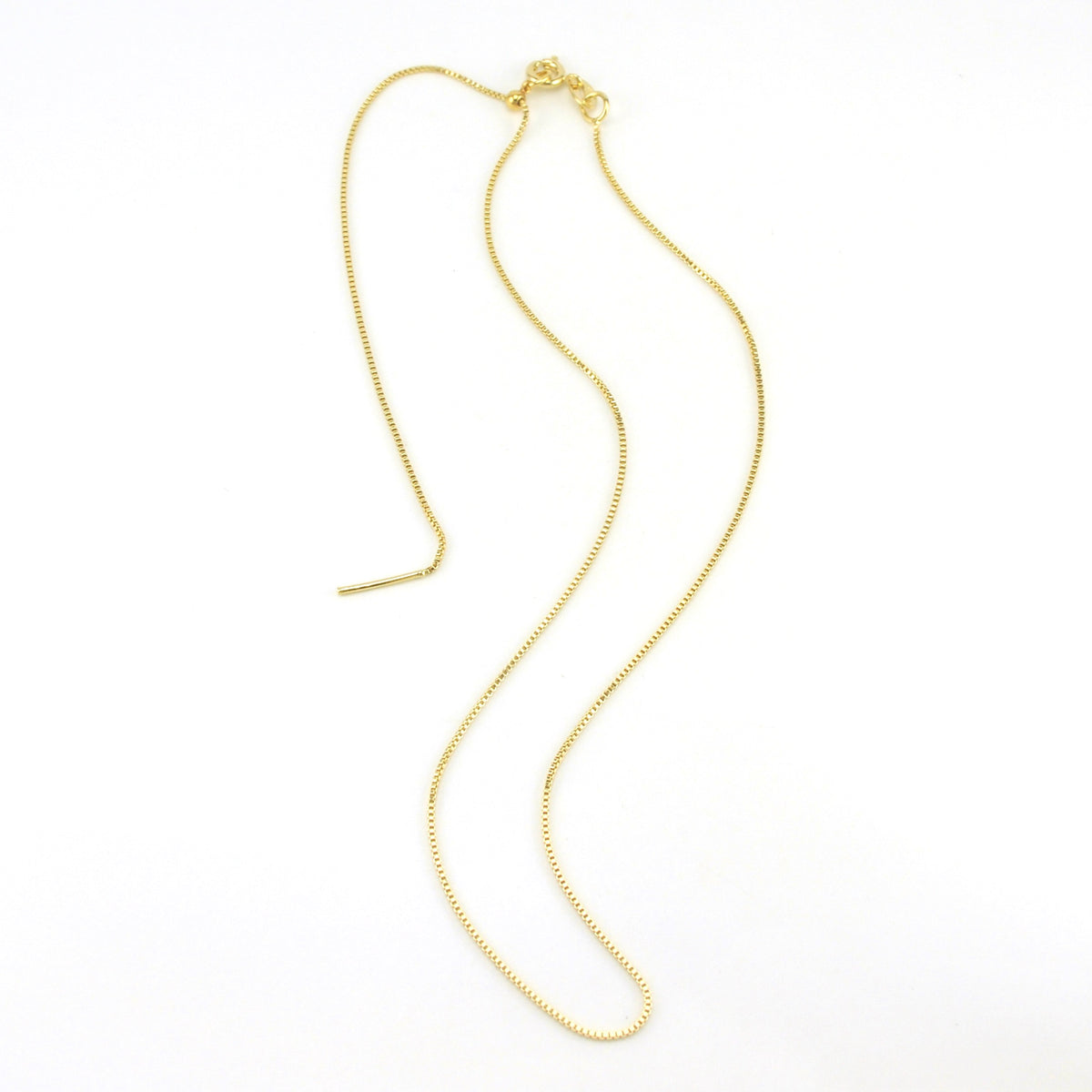 18k Gold Fill 18 Inch Adjustable .85mm Diamond Cut Box Chain