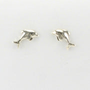 Alt View Sterling Silver Dolphin Stud Earrings