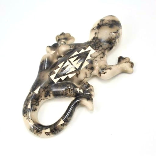 Horse Hair Pottery Lizard by Tom Vail