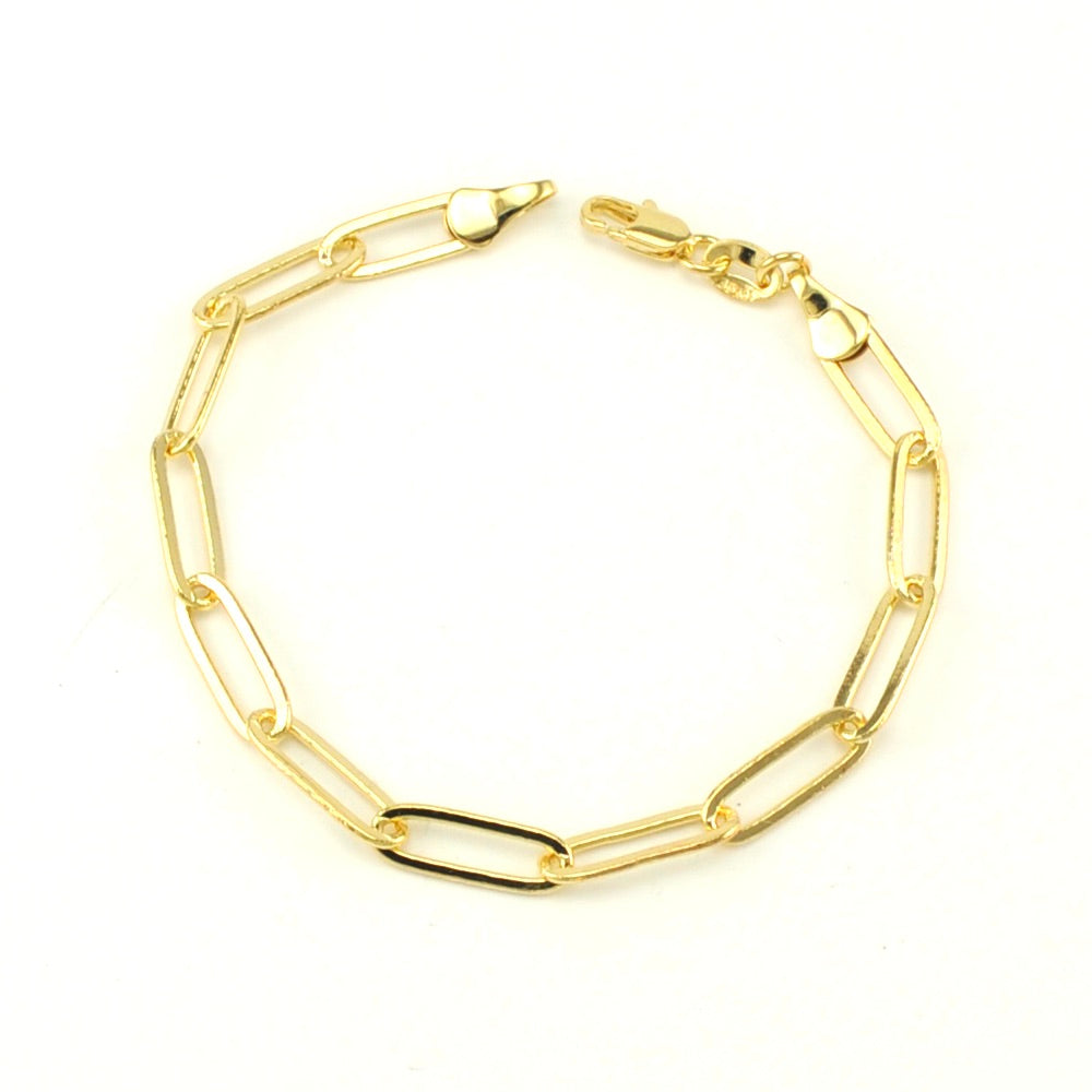 18k Gold Fill Classic Paperclip Bracelet