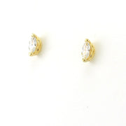18k Gold Fill Cubic Zirconia Marquise Earrings