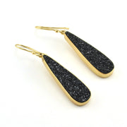 Alchemía Black Druzy Agate Tear Earrings