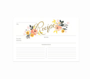 Pack of 12 Peony Recipe Cards