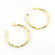 18k Gold Fill 50mm C Post Hoop Earrings