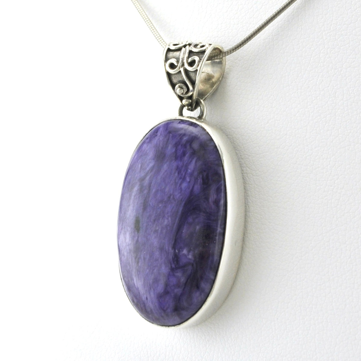 Sterling Silver Chariote 18x30mm Oval Pendant