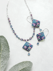 Additional View Blue Garden Sonnet Beaded Necklace