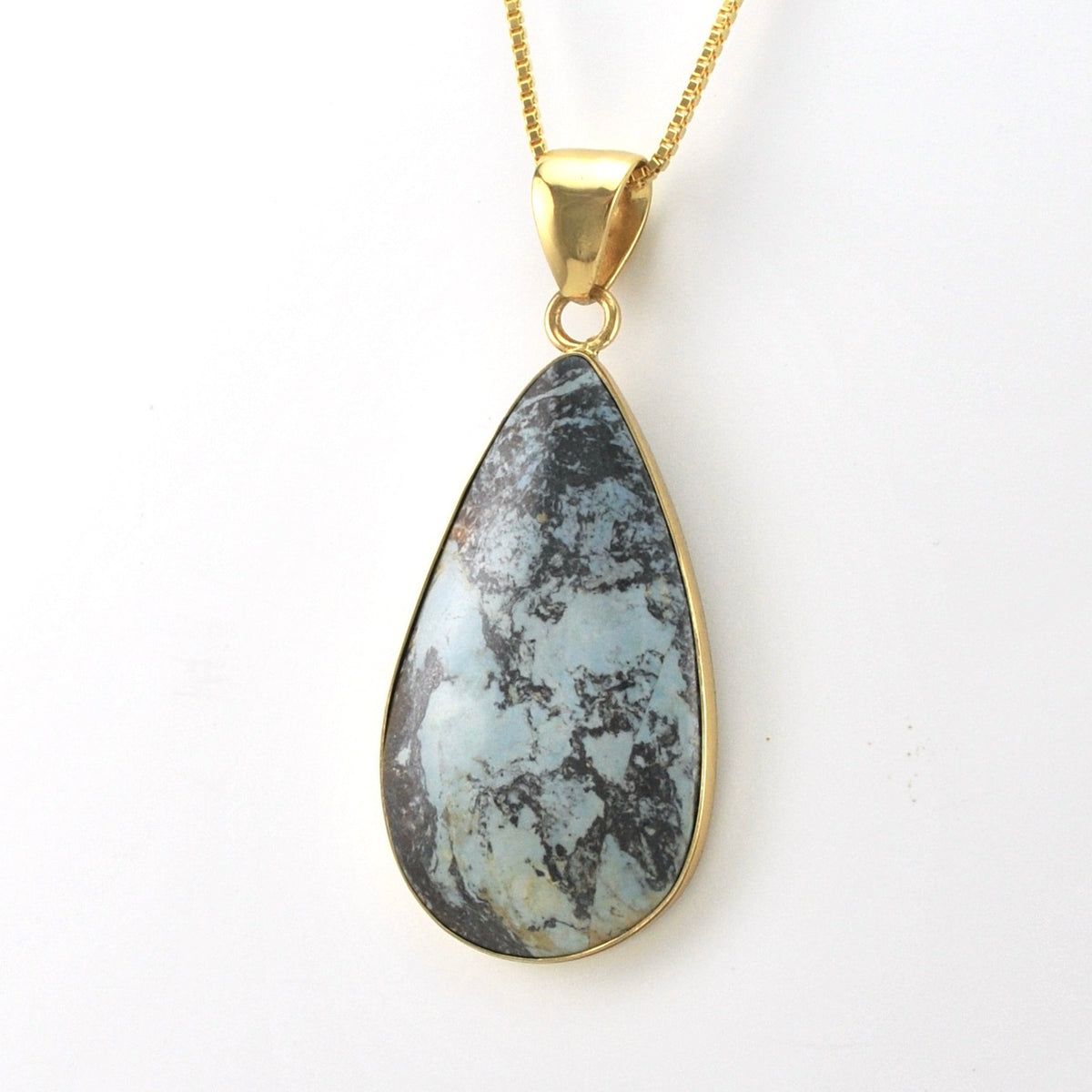 Alchemía Aztec Lapis Tear Pendant