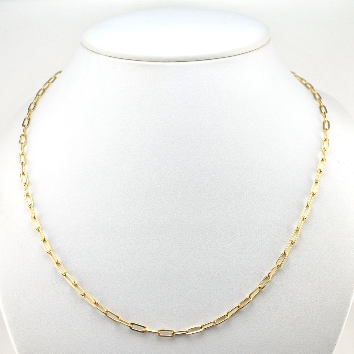 Alternate View 18k Gold Fill 20 Inch Short Link Paperclip Chain with Extender
