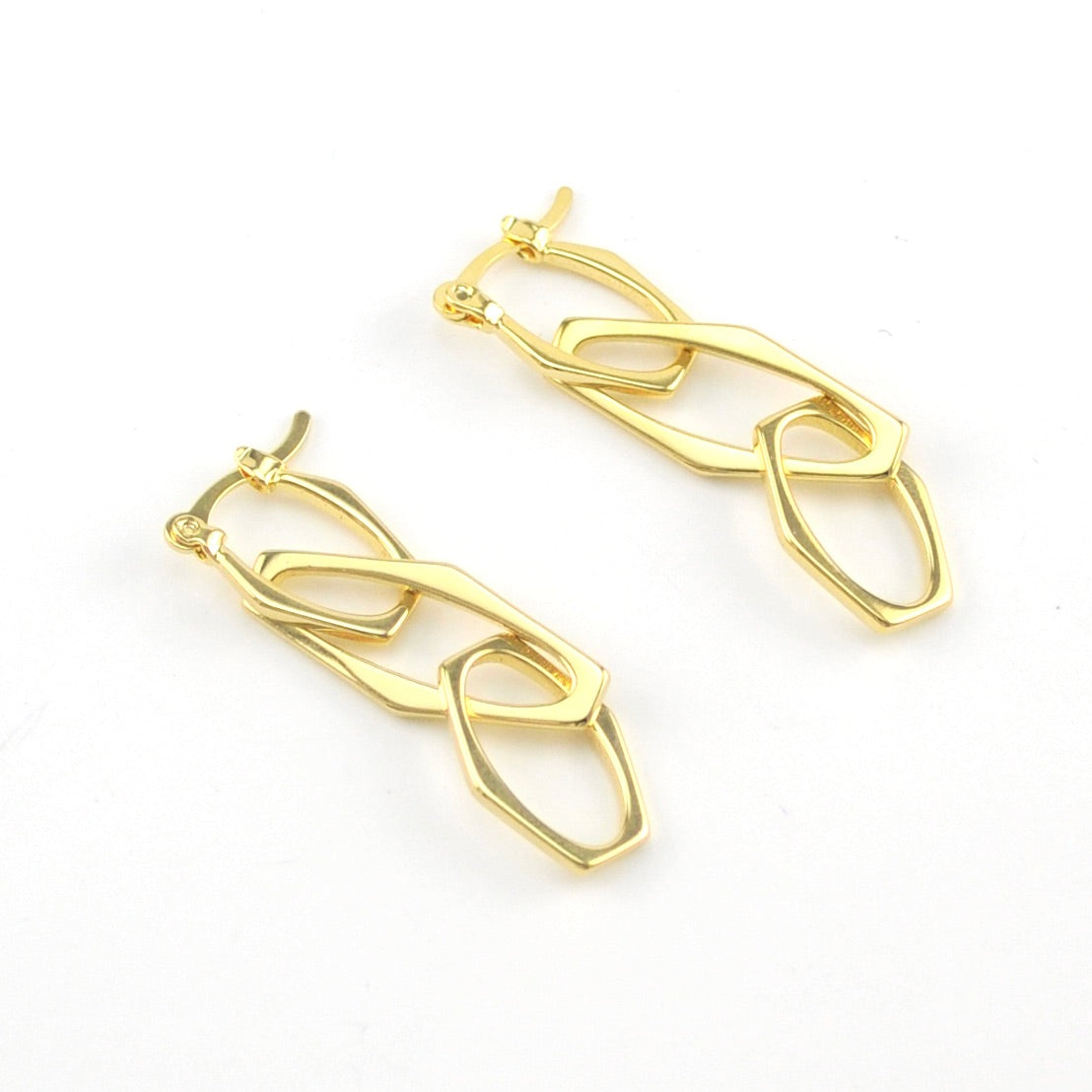 Alternate View 18k Gold Fill 3 Link Earrings