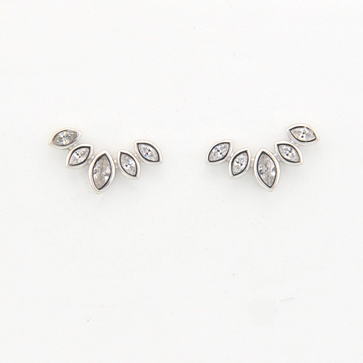 Alternate View Cubic Zirconia Marquise Post Earrings