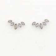 Alternate View Cubic Zirconia Marquise Post Earrings