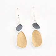 Alternate View Gold Pebble Shaped Earrings