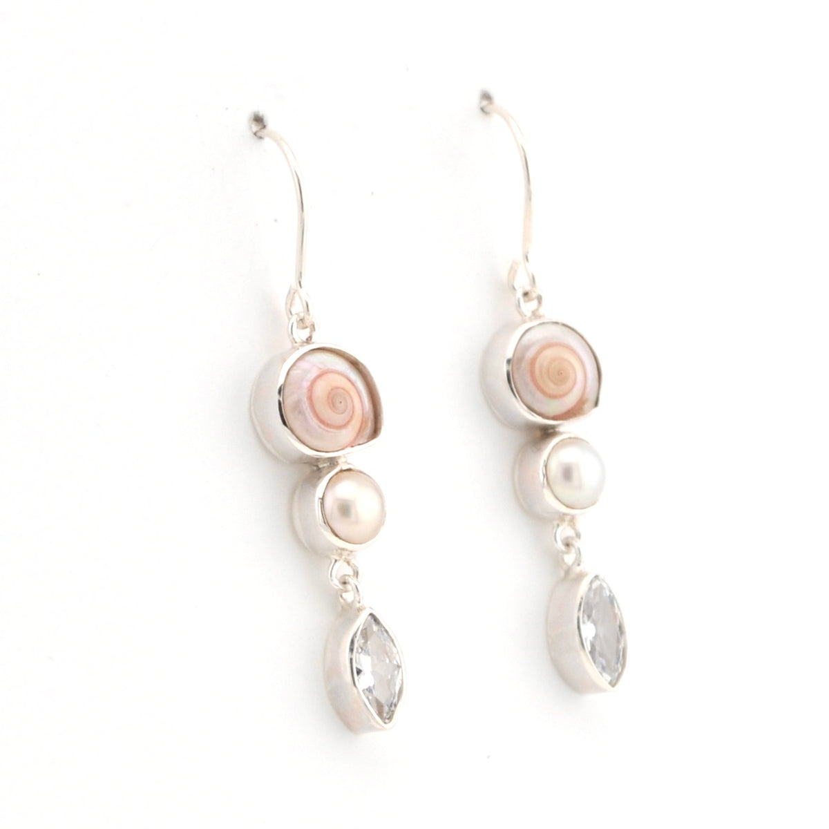 Alternate View Malabar Shell Pearl CZ Earrings