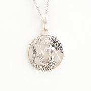 Alternate View Mermaid with Starfish Round Necklace