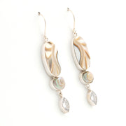 Alternate View Nautilus Shell White Topaz Earrings