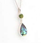 Alternate View Peridot Abalone Necklace
