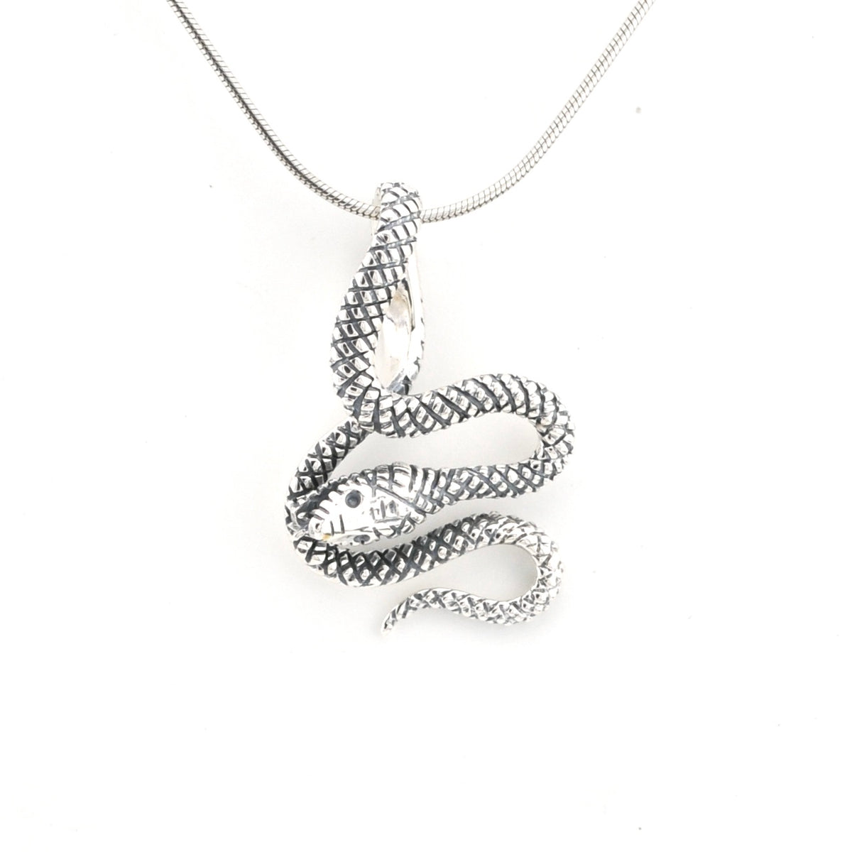 Alternate View Silver Snake Pendant