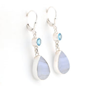 Alternate View Topaz Blue Lace Agate Earrings