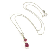 Sterling Silver Pink Tourmaline Necklace