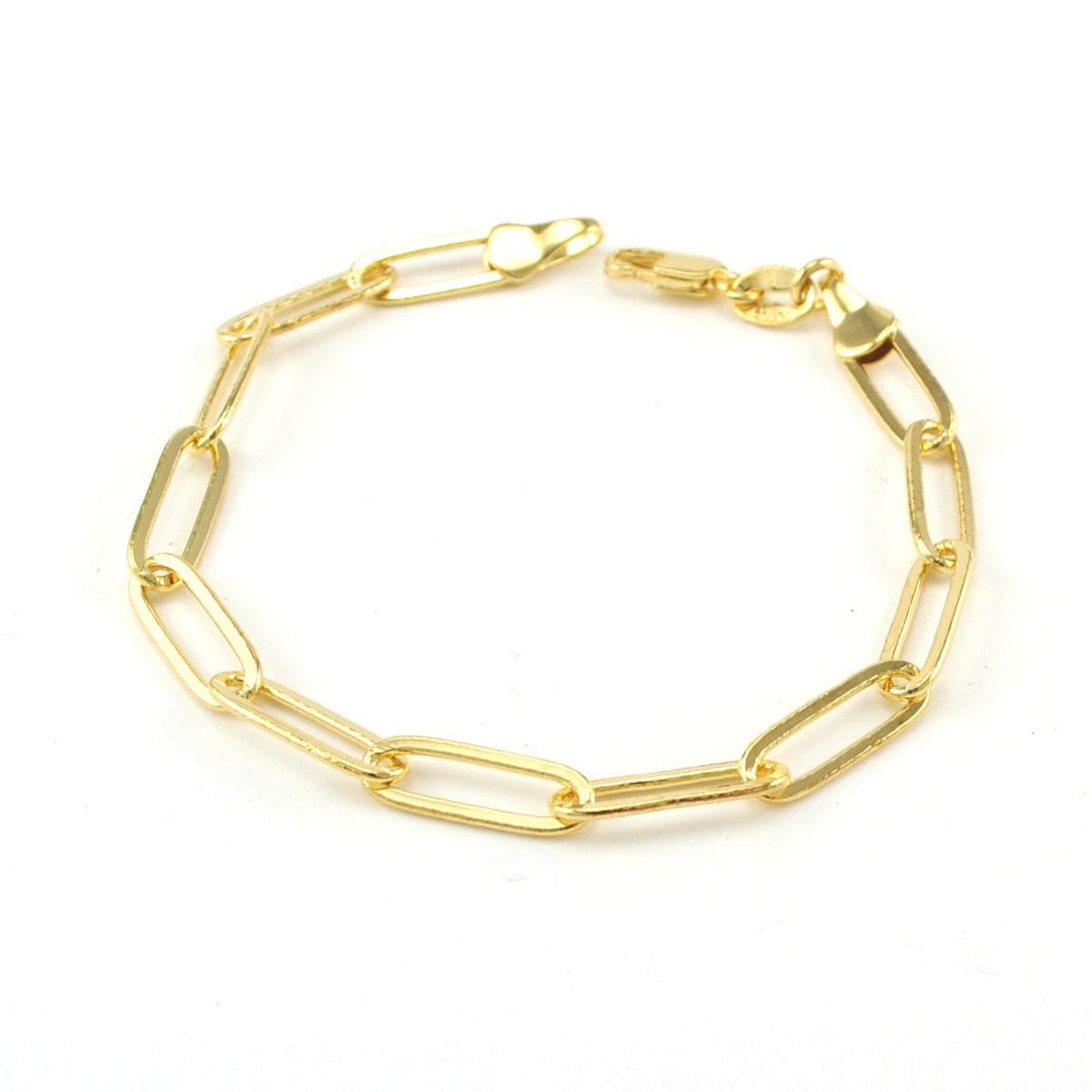 18k Gold Fill Classic Paperclip Bracelet