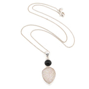 Black Onyx Druzy Agate Necklace