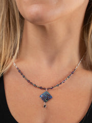 Blue Garden Sonnet Beaded Necklace