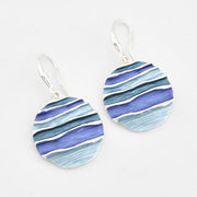 Blue Turquoise Ocean Waves Earrings