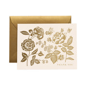 Boxed English Rose Thank You Cards