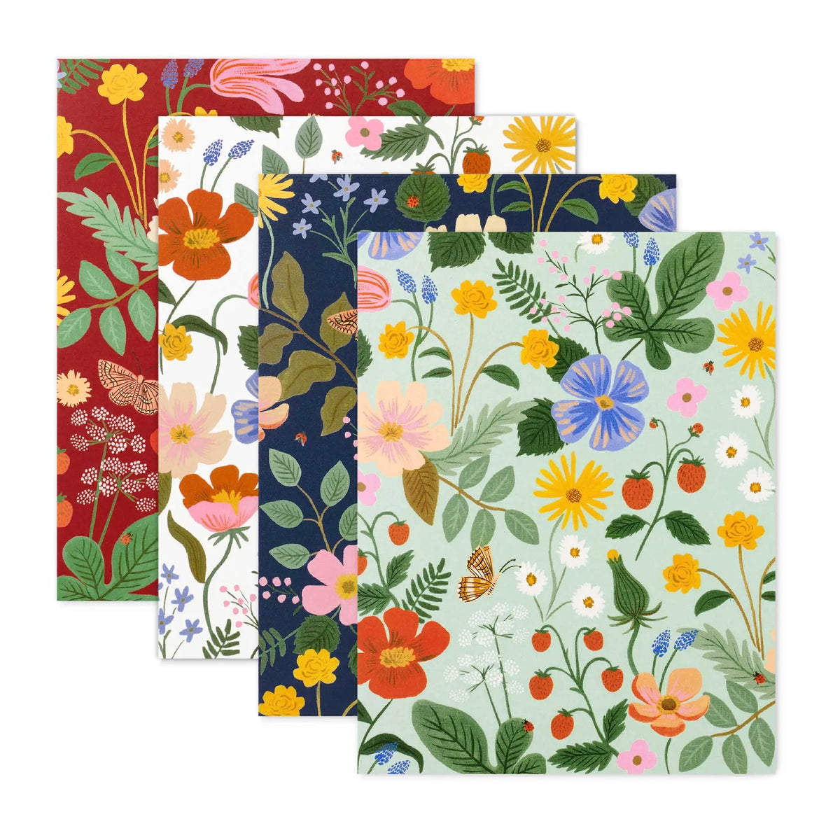 Assorted Strawberry Fields Card Set of 8 Cards