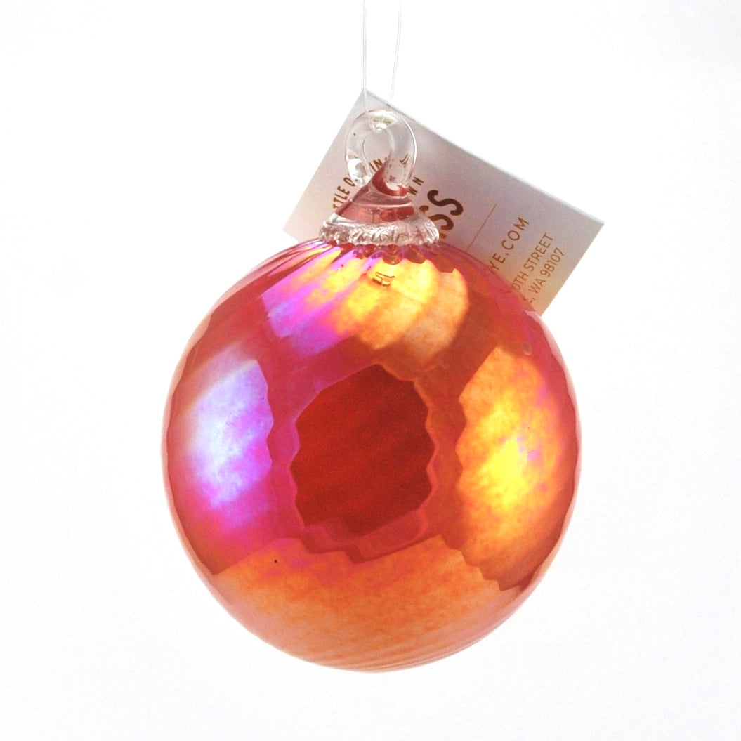 Classic Candy Apple Twist Glass Ornament