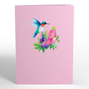 Card Cover Lupine Hummingbird Pop Up Card