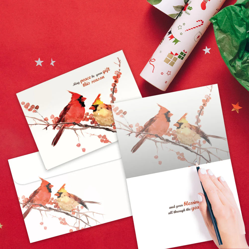 Card Inside Peace Birds Holiday Card