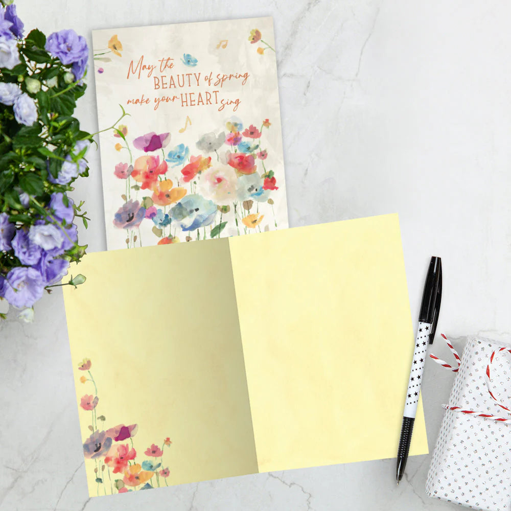 Card Inside Spring Singing Greeting Card