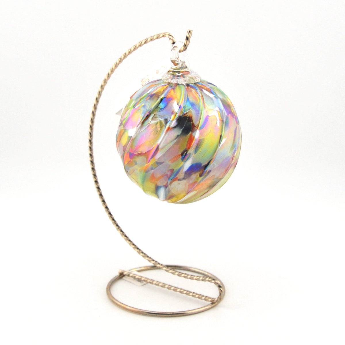 Classic Circus Twist Glass Ornament on Stand