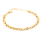 Close Up 18k Gold Fill 7 Inch Double Rolo Bracelet