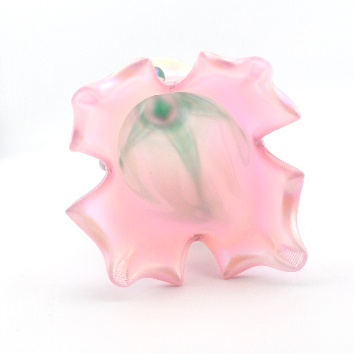 Close Up Pink Flower Glass Vase