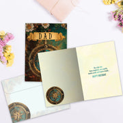 Compass Dad Birthday Card Inside