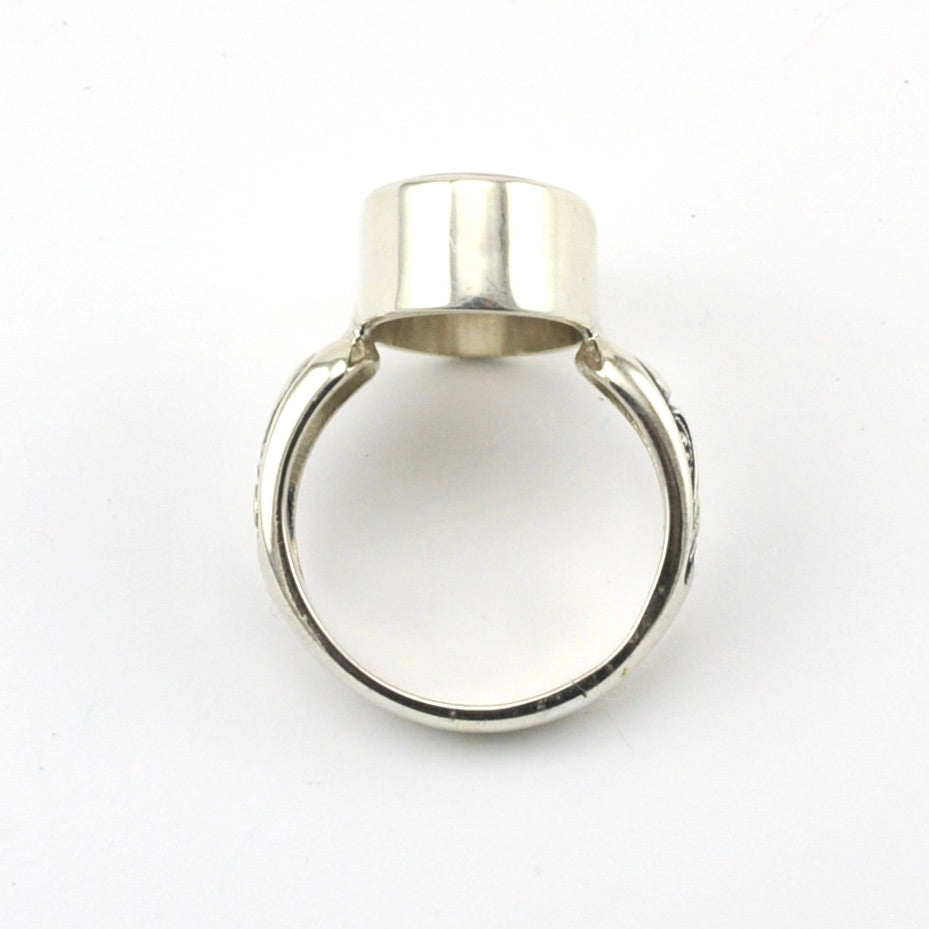 Alt View Sterling Silver Rutilated Quartz 11x16mm Oval Ring