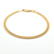 Detail 18k Gold Fill Double Curb Link Bracelet