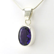 Sterling Silver Amethyst Oval Pendant