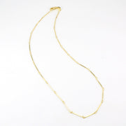 Alt View 18k Gold Fill 16 Inch 1mm Diamond Cut Straw Chain