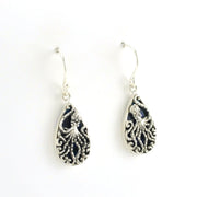 Alt View Sterling Silver Blue Abalone Octopus Small Earrings